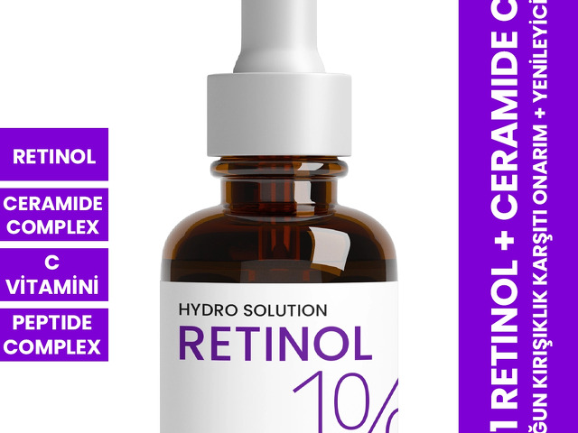 PROCSIN HYDRO SOLUTION %1 Retinol + Ceramide Complex Yoğun Kırışıklık Karşıtı Onarım + Yenileyici Bakım Serumu 30 ML - video
