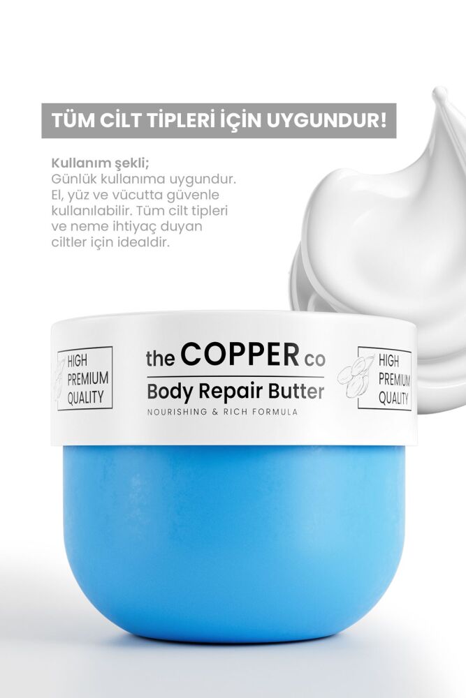 Body Repair Butter Copper Peptit & Minerali Içeren Ceramide Ile Zenginleştirilmiş Onarıcı Krem 300ml - 4
