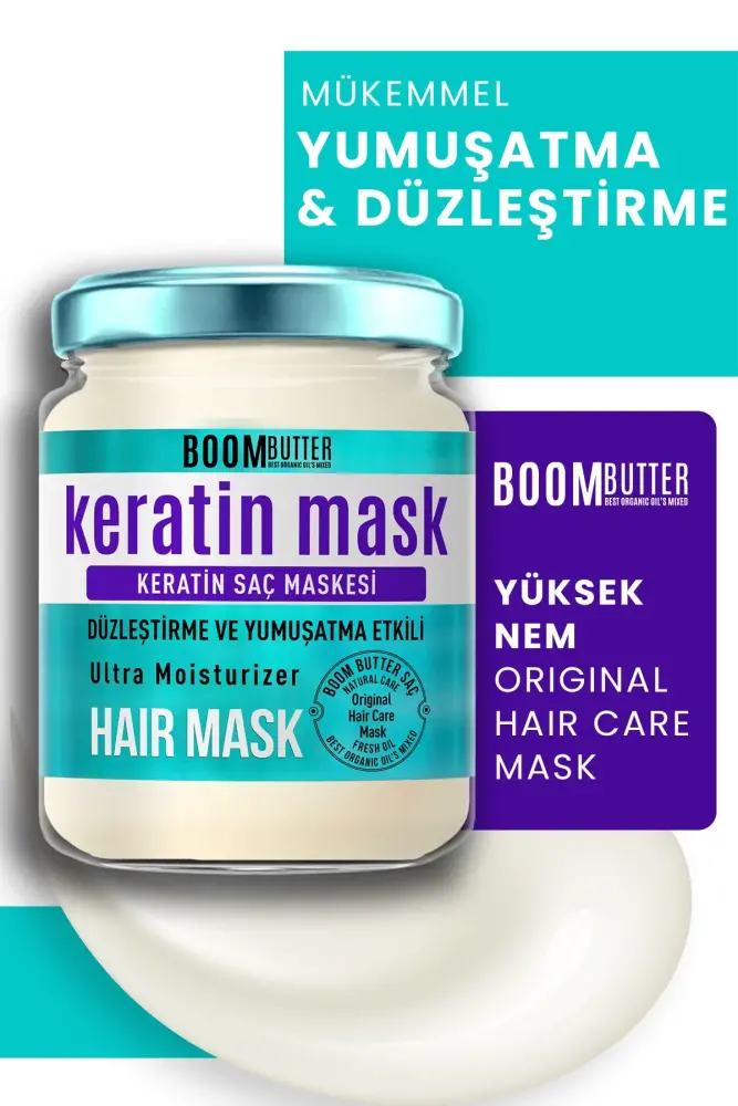 BOOM BUTTER Güçlendirici Onarıcı Keratin Saç Maskesi 190 ML - 3