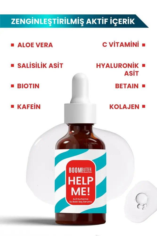 BOOM BUTTER Help Me Acil Kurtarma Su Bazlı Saç Serumu - 6