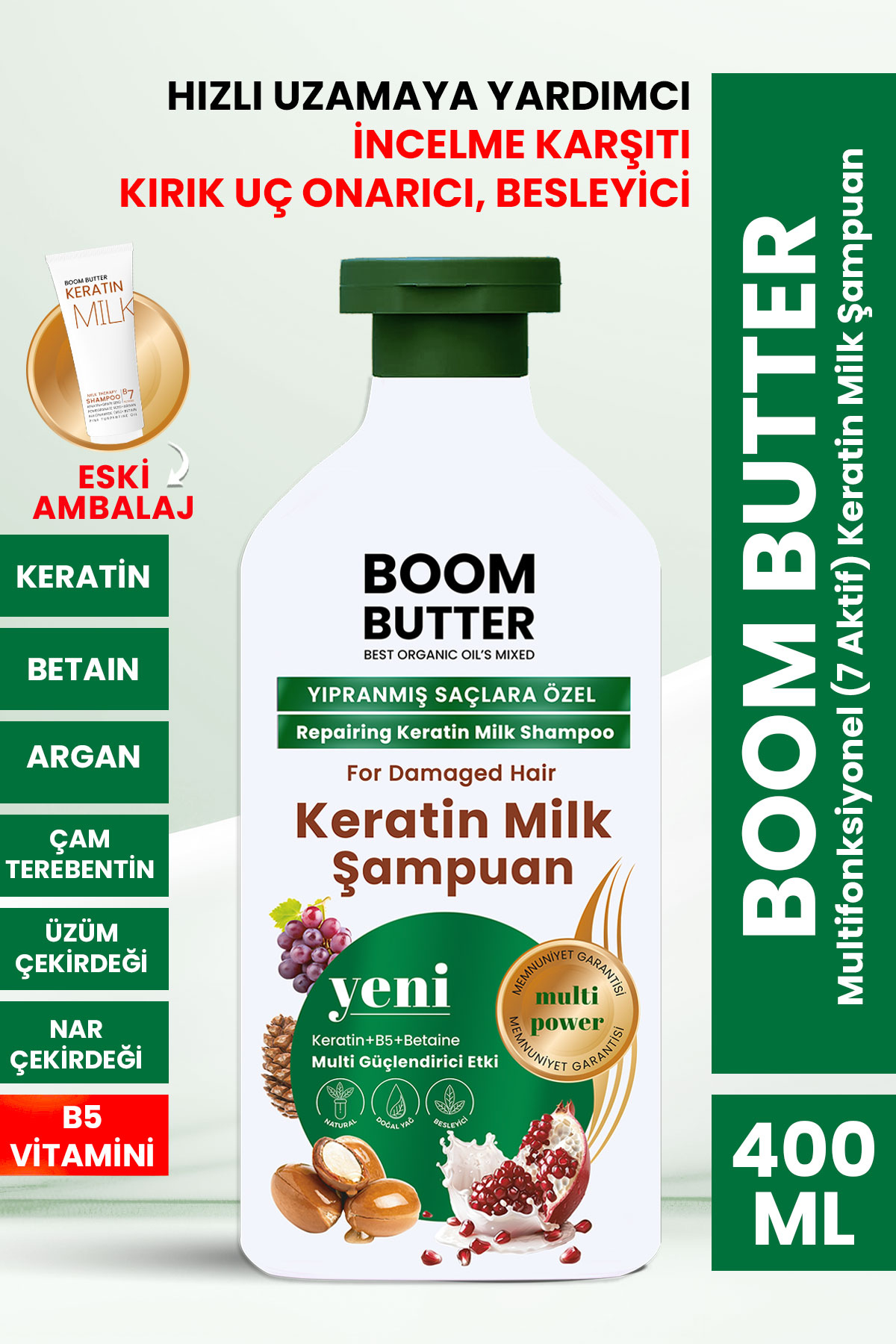 Boom Butter Keratin Milk Şampuan 400 Ml