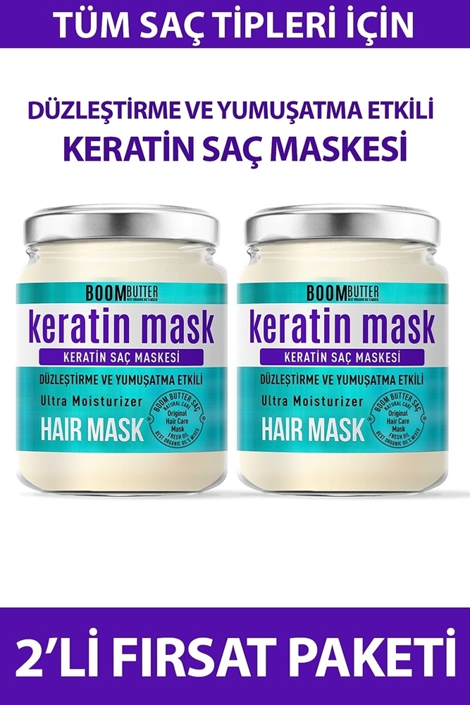 BOOM BUTTER Keratin Saç Maskesi İkili Paket - 1
