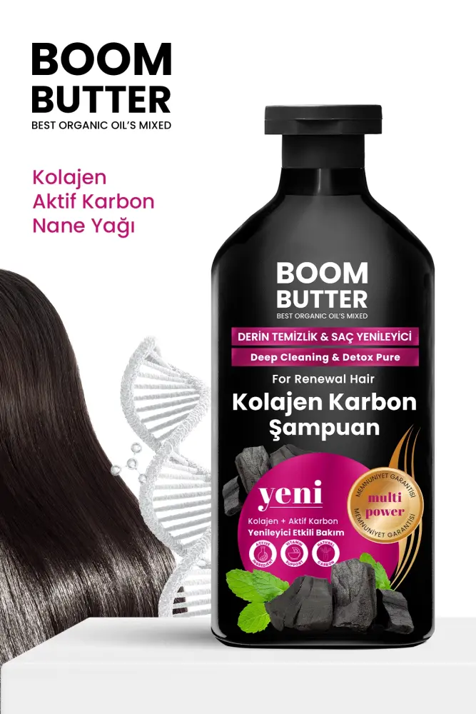 BOOM BUTTER Kolajen Karbon Saç Yenileyici Şampuan 400 ML - 2