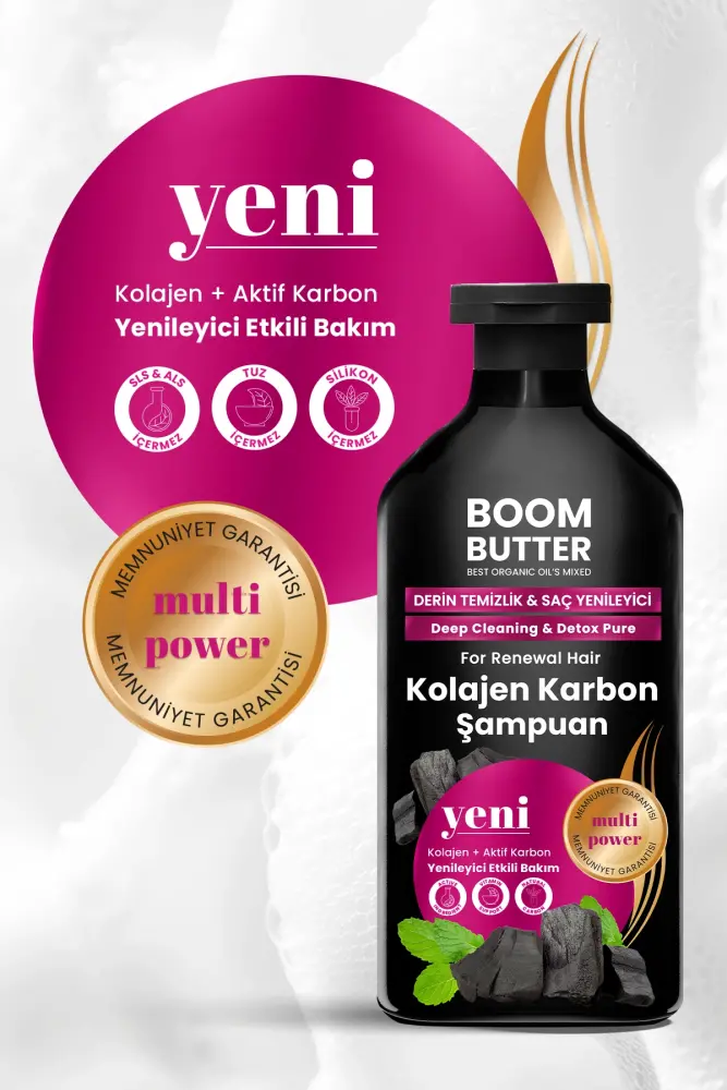 BOOM BUTTER Kolajen Karbon Saç Yenileyici Şampuan 400 ML - 3