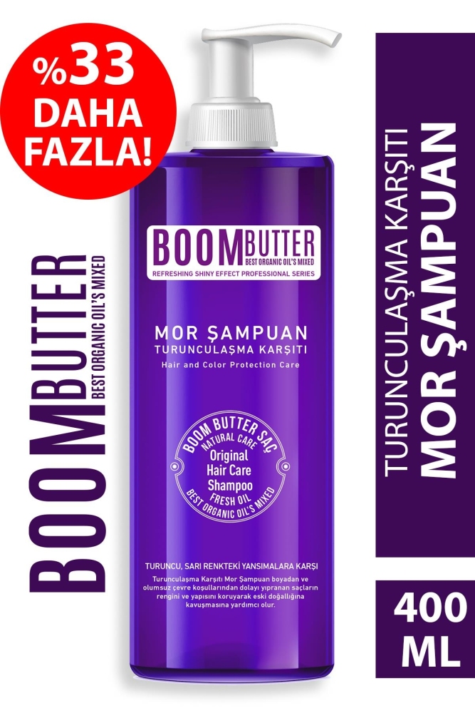 BOOM BUTTER Mor Şampuan 400 ML - Thumbnail