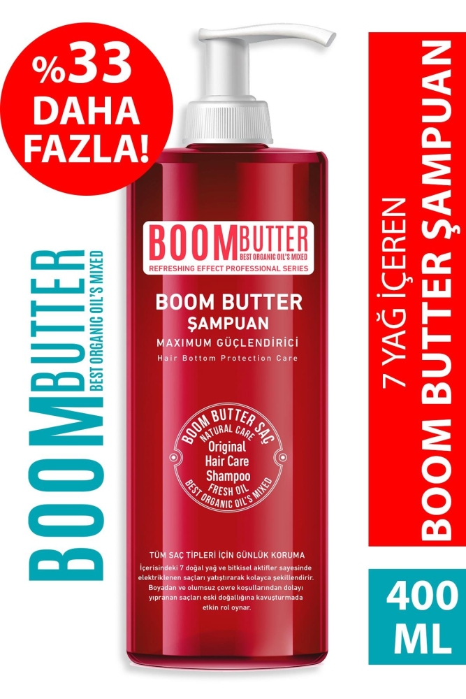 BOOM BUTTER Saç Bakım Şampuanı 400 ML