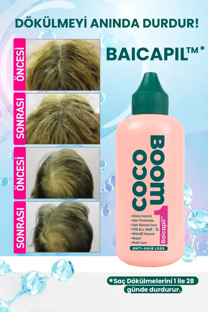 COCO BOOM Baicapil içerikli Dökülme Karşıtı Güçlendirici Saç Bakım Boomu 120 ML - Thumbnail