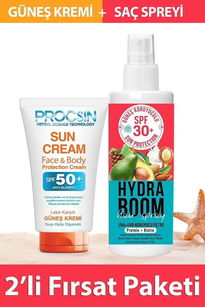 PROCSIN Güneş Kremi Ve Hydra Boom Saç Spreyi Paketi