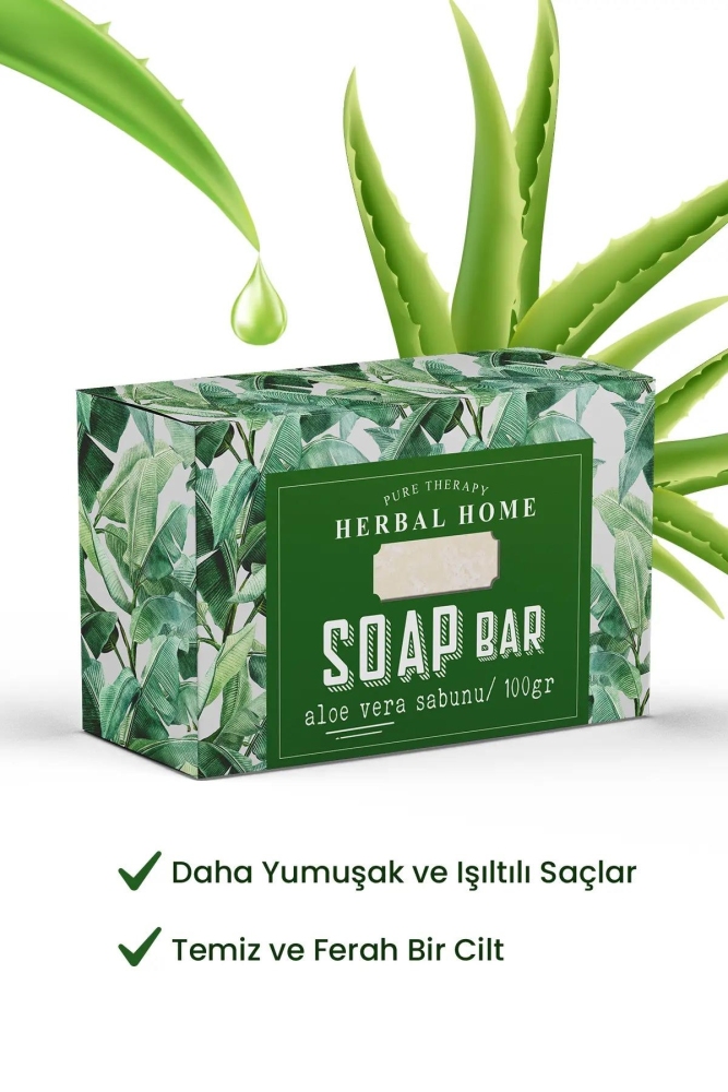 PROCSIN Herbal Home Kuruluk Karşıtı Yoğun Nemlendirici Doğal Aloevera Sabunu 100 GR - 2