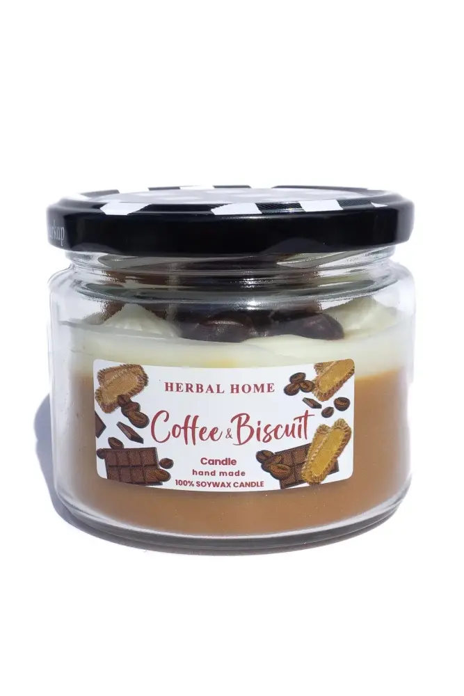 HERBAL HOME Kahve ve Bisküvili Mum 220 GR - 2