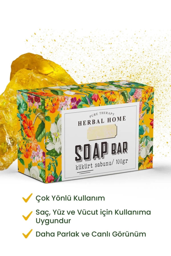 PROCSIN Herbal Home Aşırı Yağlanma Karşıtı Sebum Dengeleyici Doğal Kükürt Sabunu 100 GR - 2
