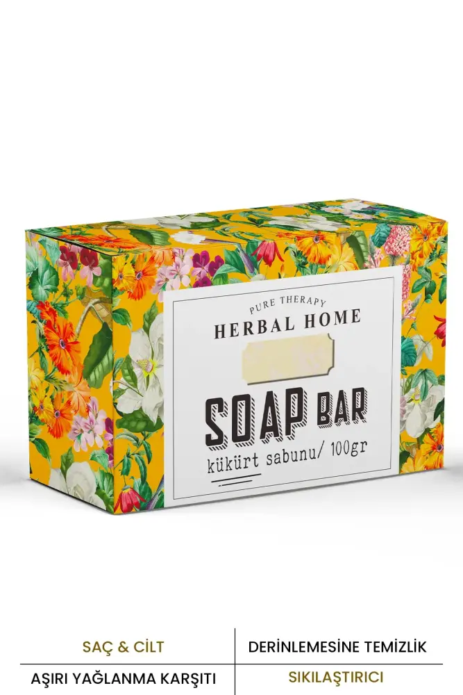 PROCSIN Herbal Home Aşırı Yağlanma Karşıtı Sebum Dengeleyici Doğal Kükürt Sabunu 100 GR - 1