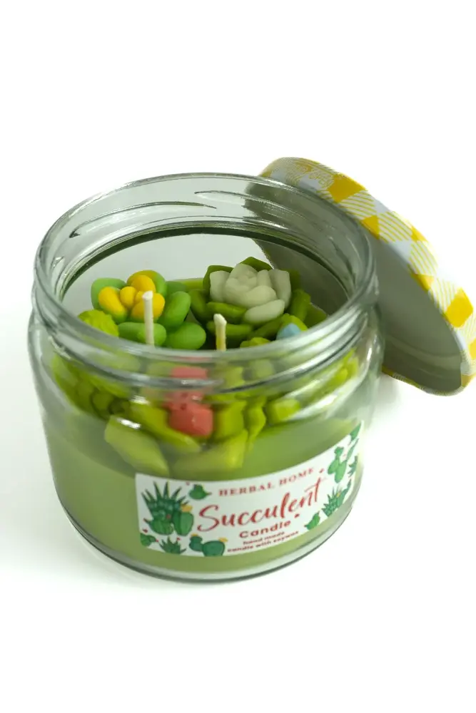 HERBAL HOME Sukulent Mini Bahçeli Mum 220 GR - 4