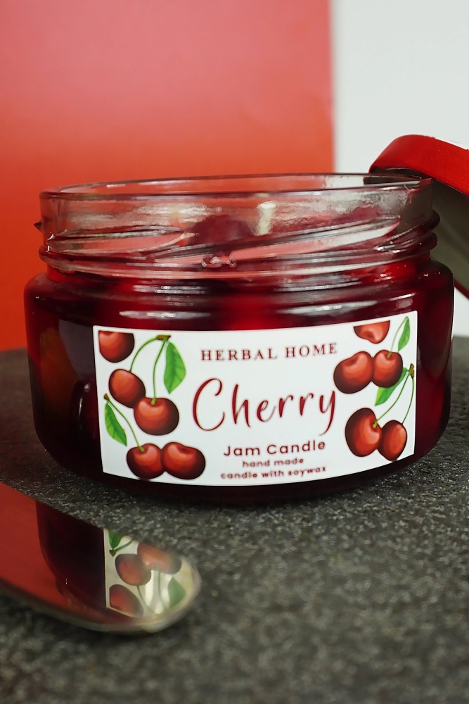 HERBAL HOME Vişne Reçeli Mumu 220 GR - 3