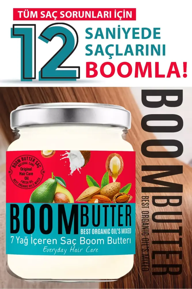 BOOM BUTTER 7 Yağ içeren Besleyici ve Nemlendirici Saç Bakım Yağı 190 ML - 4