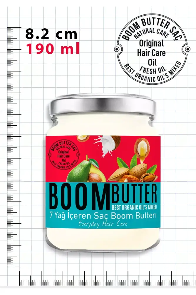 BOOM BUTTER 7 Yağ içeren Besleyici ve Nemlendirici Saç Bakım Yağı 190 ML - 7