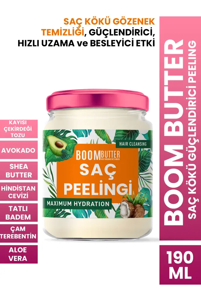 BOOM BUTTER Saç Kökü Güçlendirici Peelingi 190 ML - 1