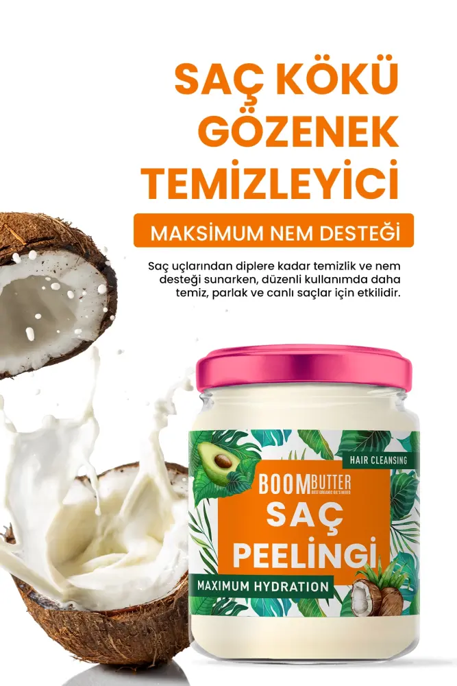 BOOM BUTTER Saç Kökü Güçlendirici Peelingi 190 ML - 3