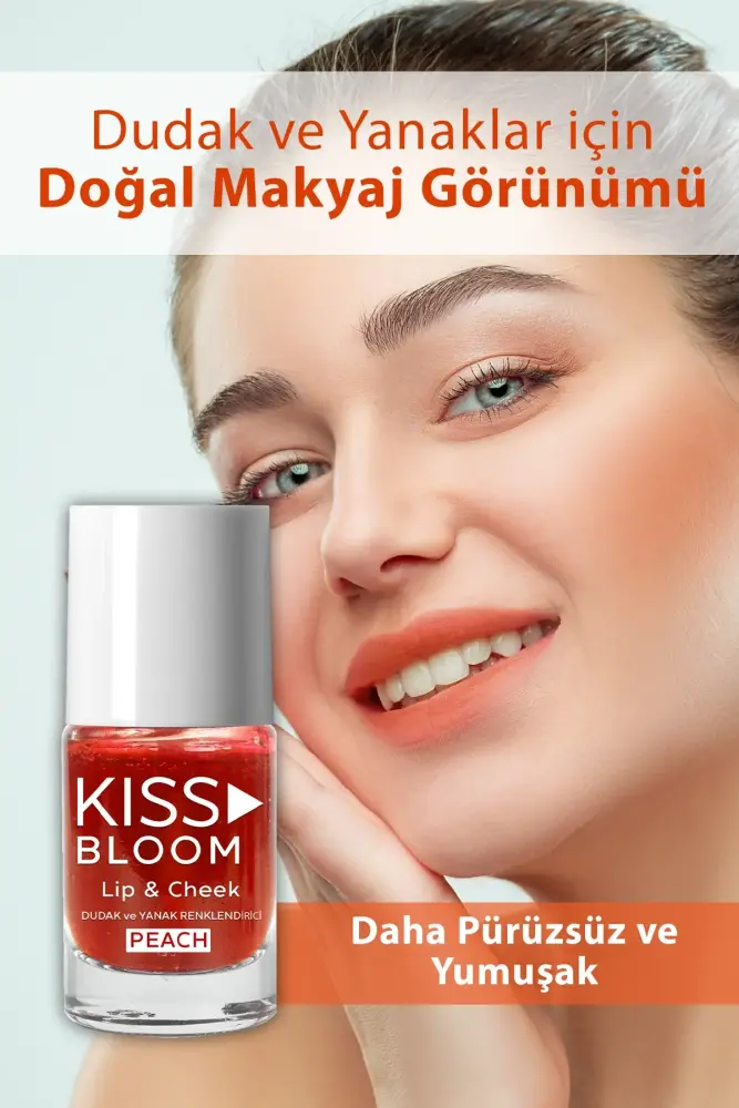 KISS & BLOOM Lip & Cheek Peach 11 ml - 2