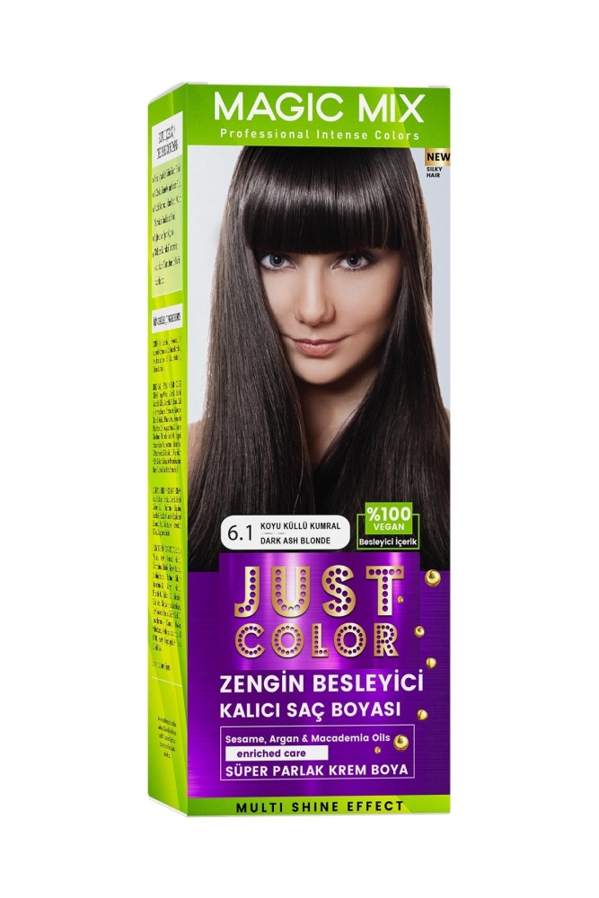 PROCSIN Magic Mix COLOR KIT Parlak ve Canlı 6.1 KOYU KÜLLÜ KUMRAL Kalıcı Saç Boyası - 2