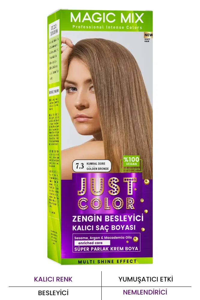 PROCSIN Magic Mix COLOR KIT Parlak ve Canlı 7.3 KUMRAL DORE Kalıcı Saç Boyası - 1