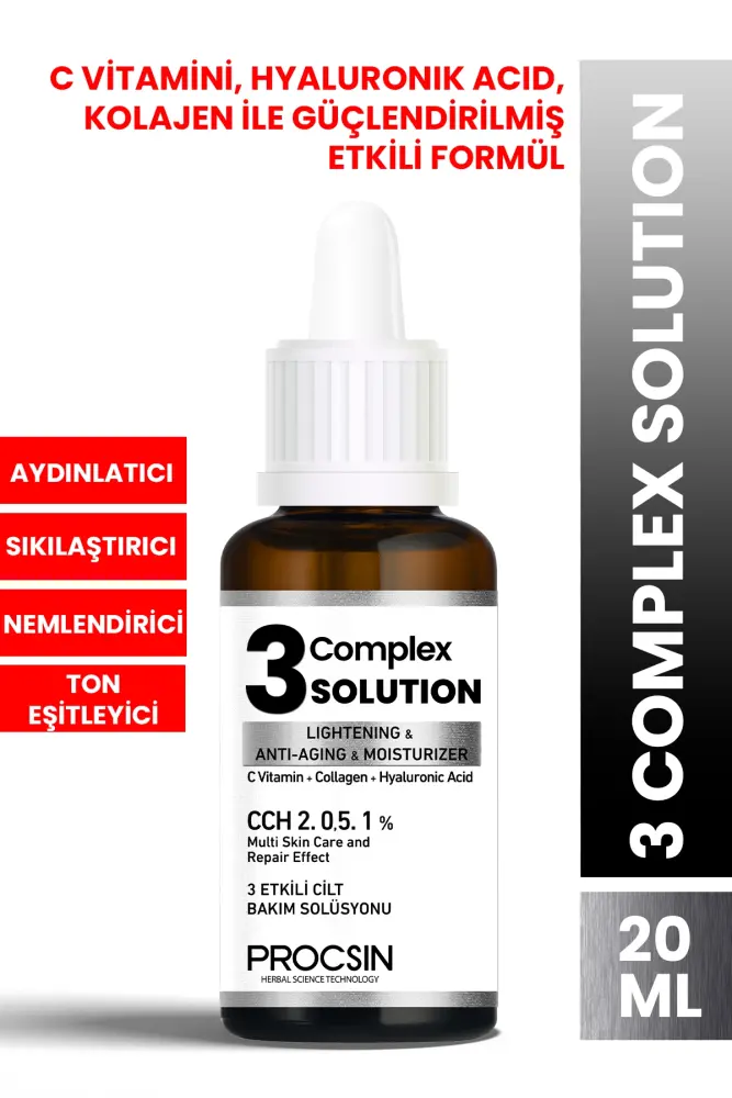 PROCSIN Aydınlatıcı + Sıkılaştırıcı + Nemlendirici 3 Complex Solution 20 ML - 1