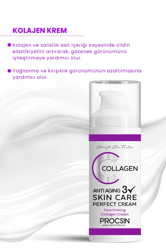 PROCSIN Anti Aging Collagen Cream 50 ML - 3