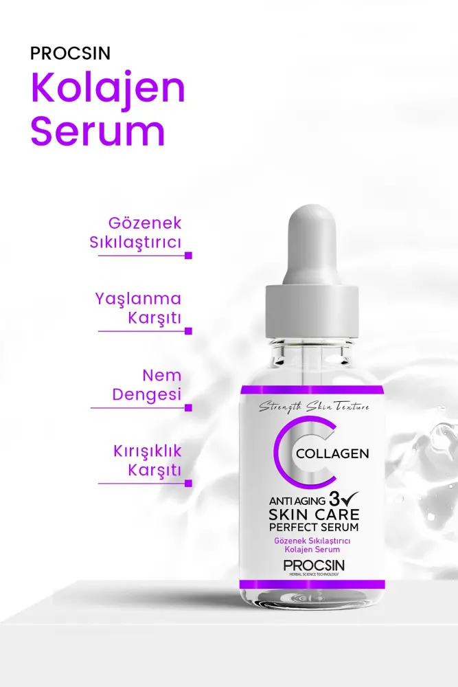 PROCSIN Yaşlanma ve Kırışıklık Karşıtı Kolajen Serum 20 ML - 5