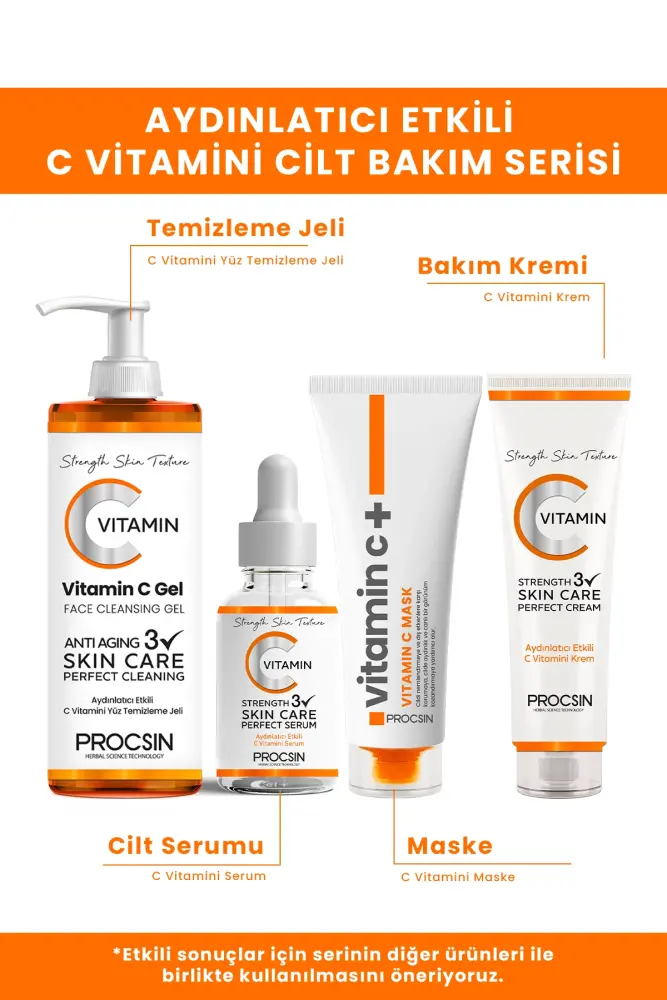 PROCSIN Aydınlatıcı Leke Karşıtı C Vitamini Maskesi 50 ML - 2