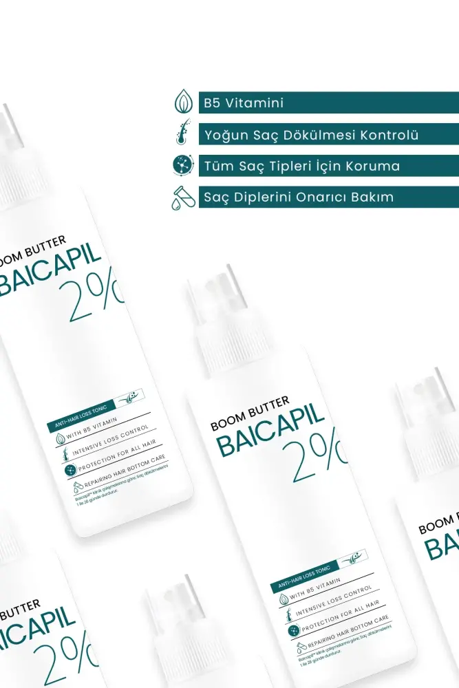 BOOM BUTTER Baicapil içerikli Dökülme Karşıtı Güçlendirici Saç Bakım Boomu 150 ML - 4
