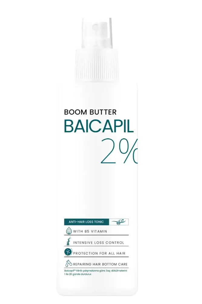 BOOM BUTTER Baicapil içerikli Dökülme Karşıtı Güçlendirici Saç Bakım Boomu 150 ML - 6