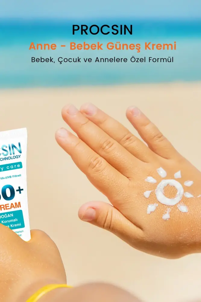 PROCSIN Baby Yüksek Uv Korumalı Bebek ve Çocuk SPF50+ Güneş Kremi 50 ML - 6