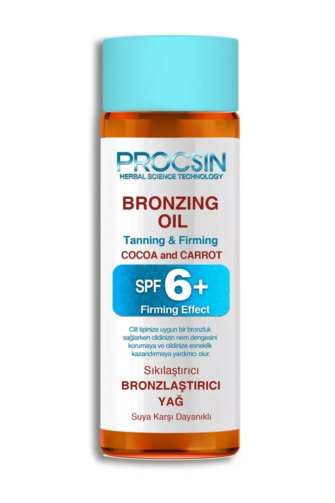 PROCSIN Kalıcı Bronzluk SPF 6+ Yoğun Bronzlaştırıcı Yağ 100 ML - 3