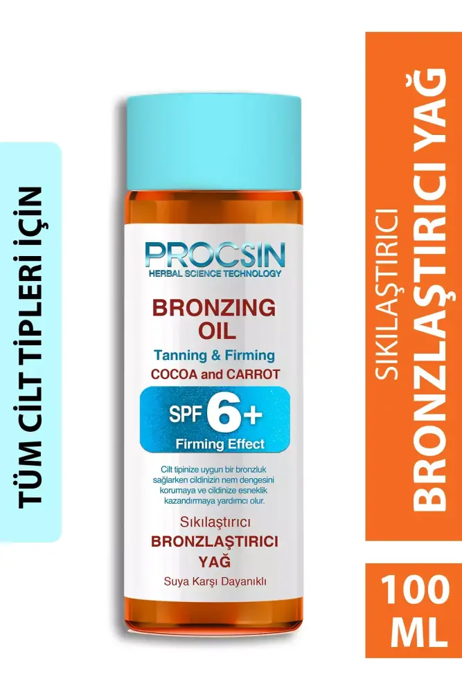 PROCSIN Kalıcı Bronzluk SPF 6+ Yoğun Bronzlaştırıcı Yağ 100 ML - 2