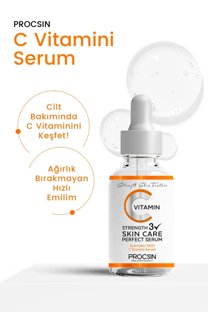 PROCSIN C Vitamini Aydınlatıcı ve Ton Eşitleyici Bakım Serumu 20ML - 5