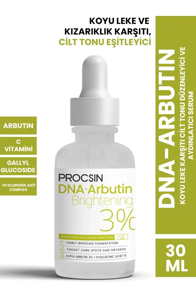 PROCSIN DNA-Arbutin Koyu Leke Karşıtı Cilt Tonu Düzenleyici ve Aydınlatıcı Serum 30 ML - 1