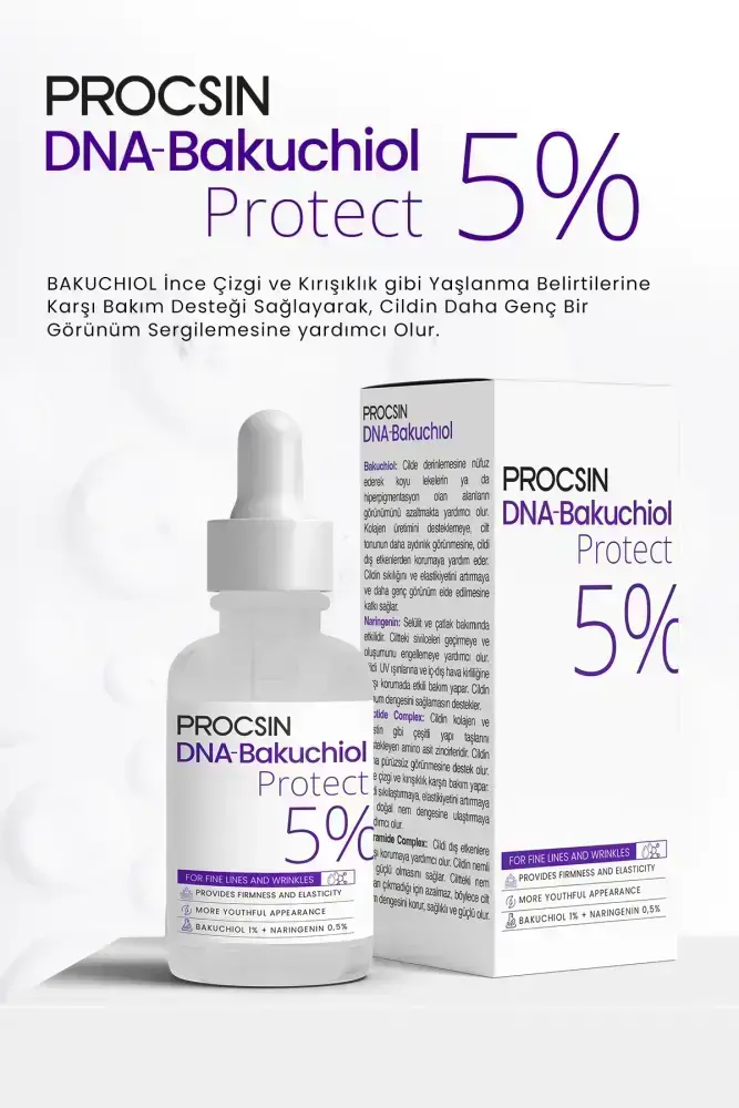 PROCSIN DNA-Bakuchiol Kırışıklık ve İnce Çizgi Karşıtı Sıkılaştırıcı Serum 30 ML - 3
