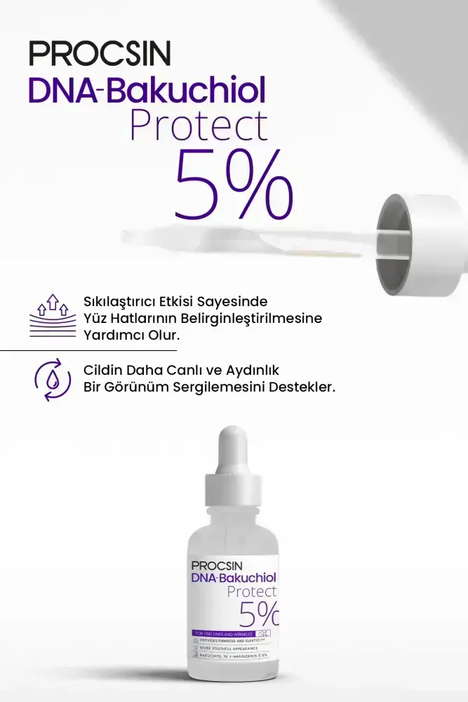 PROCSIN DNA-Bakuchiol Kırışıklık ve İnce Çizgi Karşıtı Sıkılaştırıcı Serum 30 ML - 4