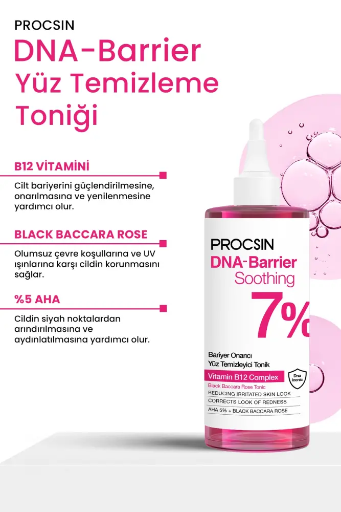 PROCSIN DNA-Barrier Soothing Cilt Bariyeri Onarıcı Güçlendirici Yüz Temizleyici Tonik - 3