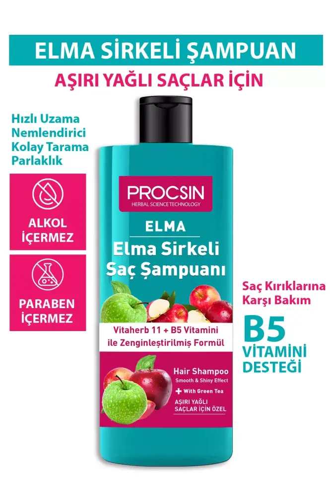 PROCSIN Elma Sirkesi Şampuanı 300 ML
