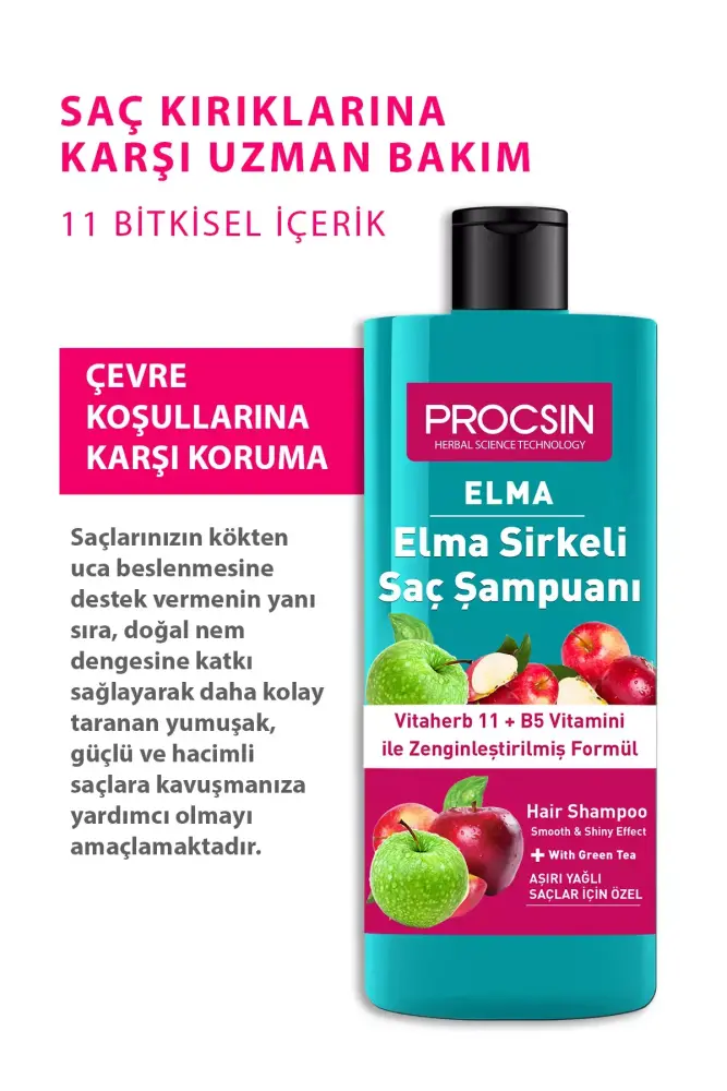 PROCSIN Elma Sirkesi Şampuanı 300 ML - Thumbnail