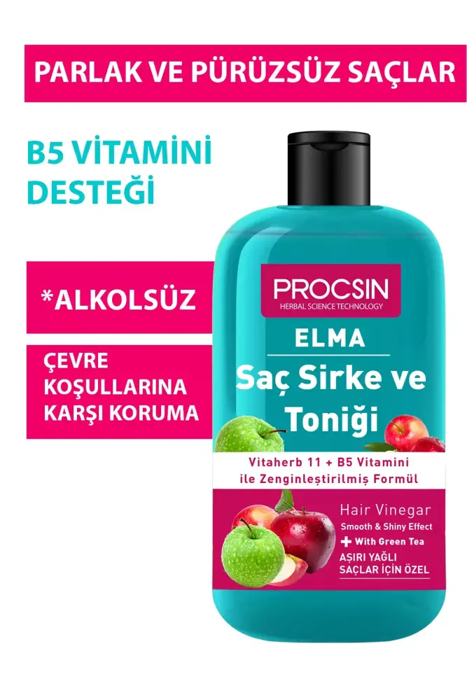 PROCSIN Aşırı Yağlanma Karşıtı Elmalı Saç Sirke ve Toniği 250 ML - 5