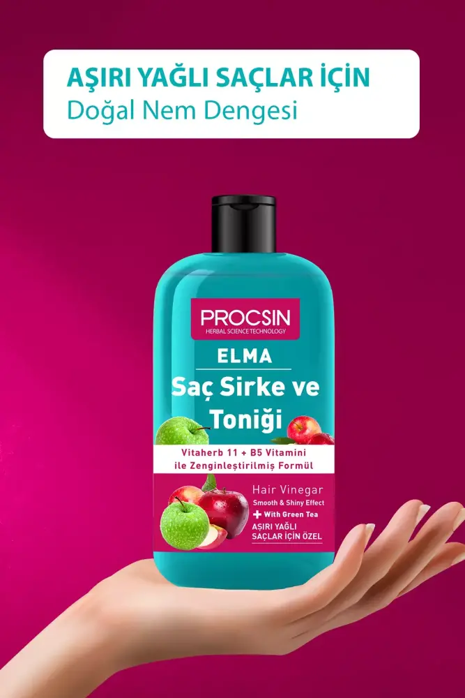 PROCSIN Aşırı Yağlanma Karşıtı Elmalı Saç Sirke ve Toniği 250 ML - 6