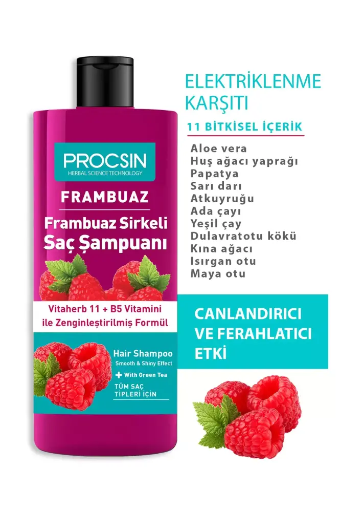 PROCSIN Frambuaz Sirkesi Şampuanı 300 ML - Thumbnail