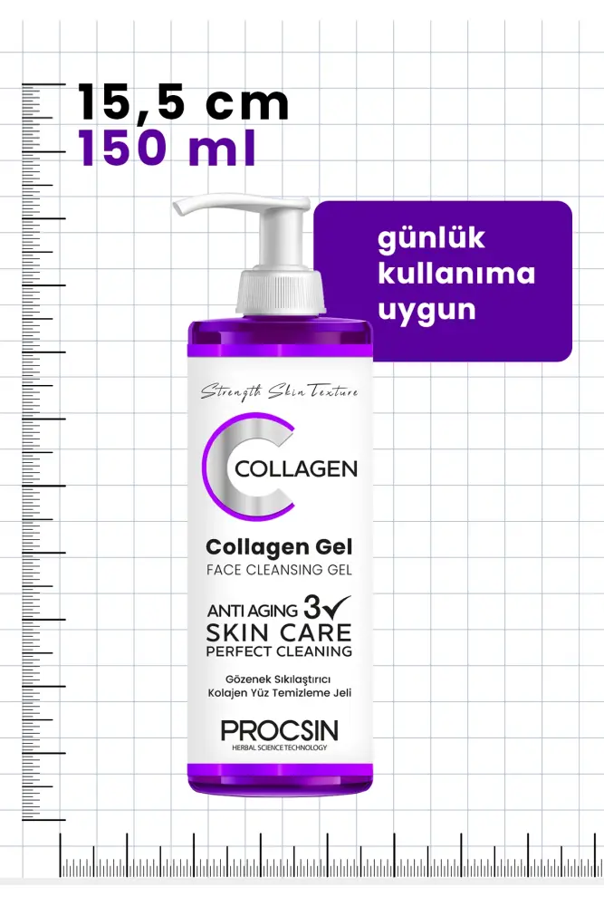 PROCSIN Gözenek Sıkılaştırıcı Kolajen Yüz Temizleme Jeli 150 ML - 4