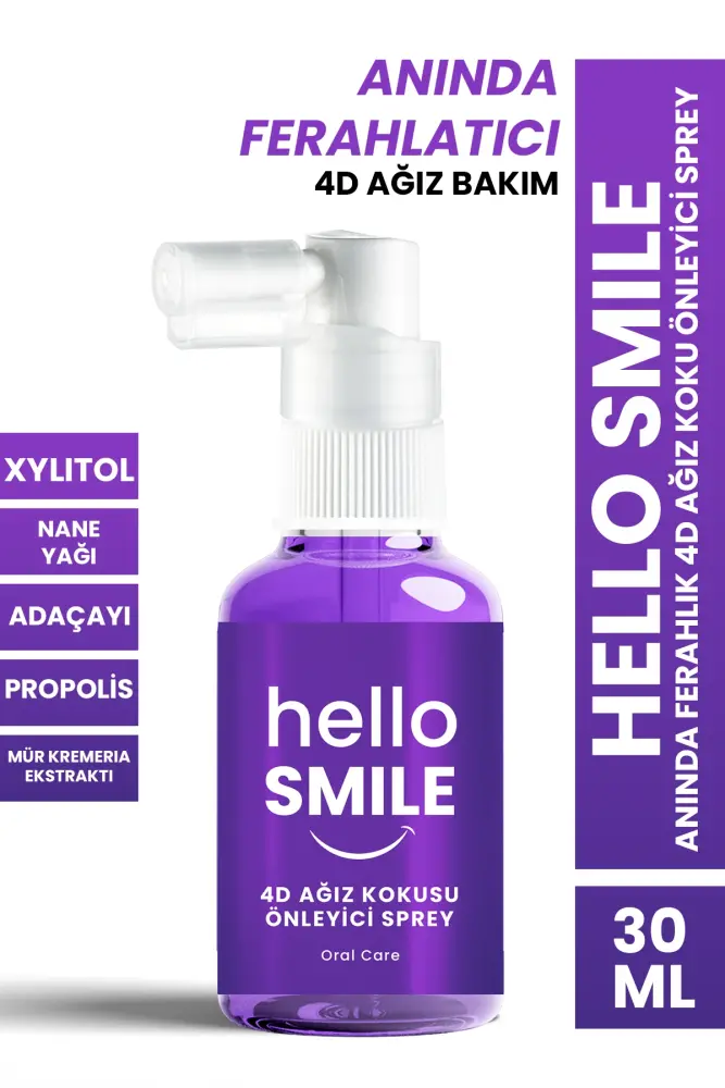 PROCSIN HELLO SMILE Anında Ferahlık 4D Ağız Koku Önleyici Sprey - 1