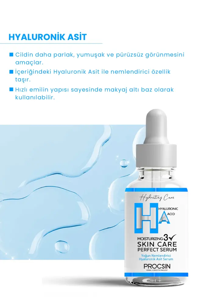 PROCSIN Yoğun Nemlendirici Hyaluronik Asit Serum 20 ML - 2