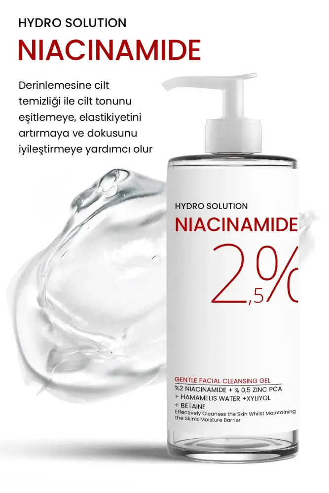 PROCSIN HYDRO SOLUTION %2 Niacinamide + %0,5 Zinc PCA Temizleme Jeli 200 ML - 5