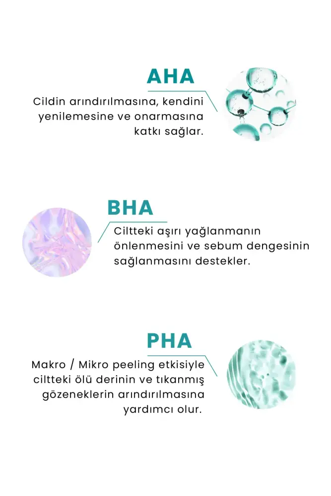 PROCSIN HYDRO SOLUTION AHA/BHA ve PHA Mikro Peeling Temizleyici Cilt Tonu Eşitleyici Tonik 200 Ml - 3