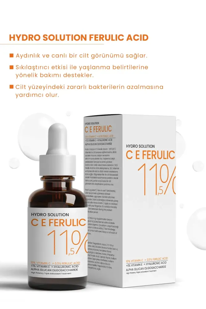 PROCSIN HYDRO SOLUTION C E %10 C VİTAMİN + % 0,5 Aydınlatıcı FERULIC ACID 30 ML - 2